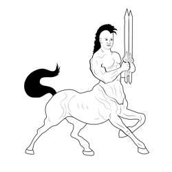 Centaurs Free Coloring Page for Kids