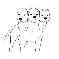 Cerberus 1 Free Coloring Page for Kids