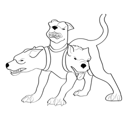 Cerberus 5 Free Coloring Page for Kids