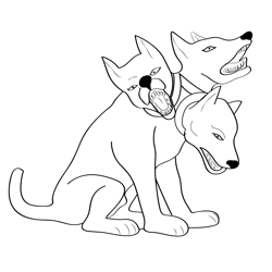 Monster Mash Cerberus Free Coloring Page for Kids