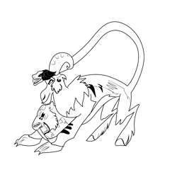 Chimera 4 Free Coloring Page for Kids