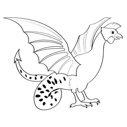Cockatrice 13 Free Coloring Page for Kids