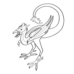 Cockatrice 3 Free Coloring Page for Kids