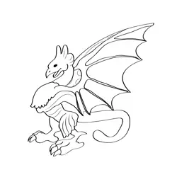 Cockatrice 4 Free Coloring Page for Kids