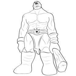 Cyclop 1 Free Coloring Page for Kids