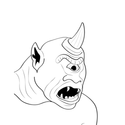 Cyclop 8 Free Coloring Page for Kids
