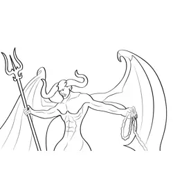 Demon 2 Free Coloring Page for Kids