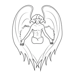Demon 6 Free Coloring Page for Kids