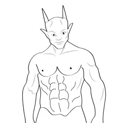 Demon 8 Free Coloring Page for Kids