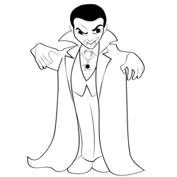Dracula 12 Free Coloring Page for Kids