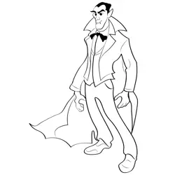 Dracula 13 Free Coloring Page for Kids