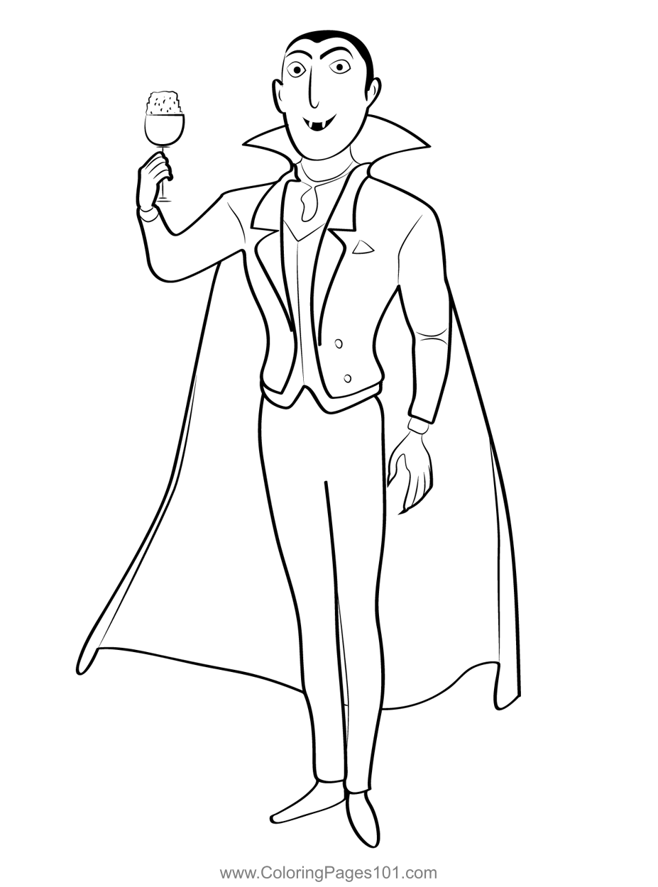 Dracula 6 Coloring Page for Kids - Free Draculas Printable Coloring ...
