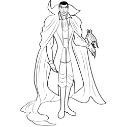 Dracula 8 Free Coloring Page for Kids
