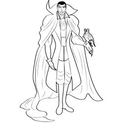 Dracula 8 Free Coloring Page for Kids
