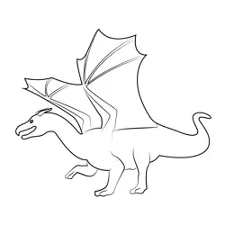 Dragon 1 Free Coloring Page for Kids