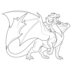 Dragon 18 Free Coloring Page for Kids