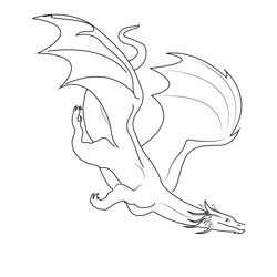 Dragon 2 Free Coloring Page for Kids