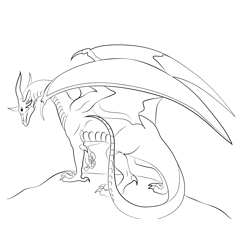 Dragon 21 Free Coloring Page for Kids