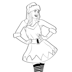 Elf 1 Free Coloring Page for Kids