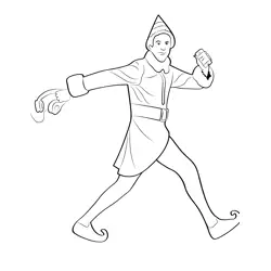 Elf 2 Free Coloring Page for Kids