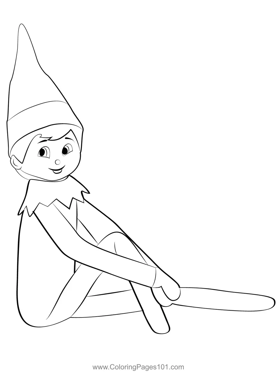 Elf 3 Coloring Page for Kids - Free Elfs Printable Coloring Pages ...