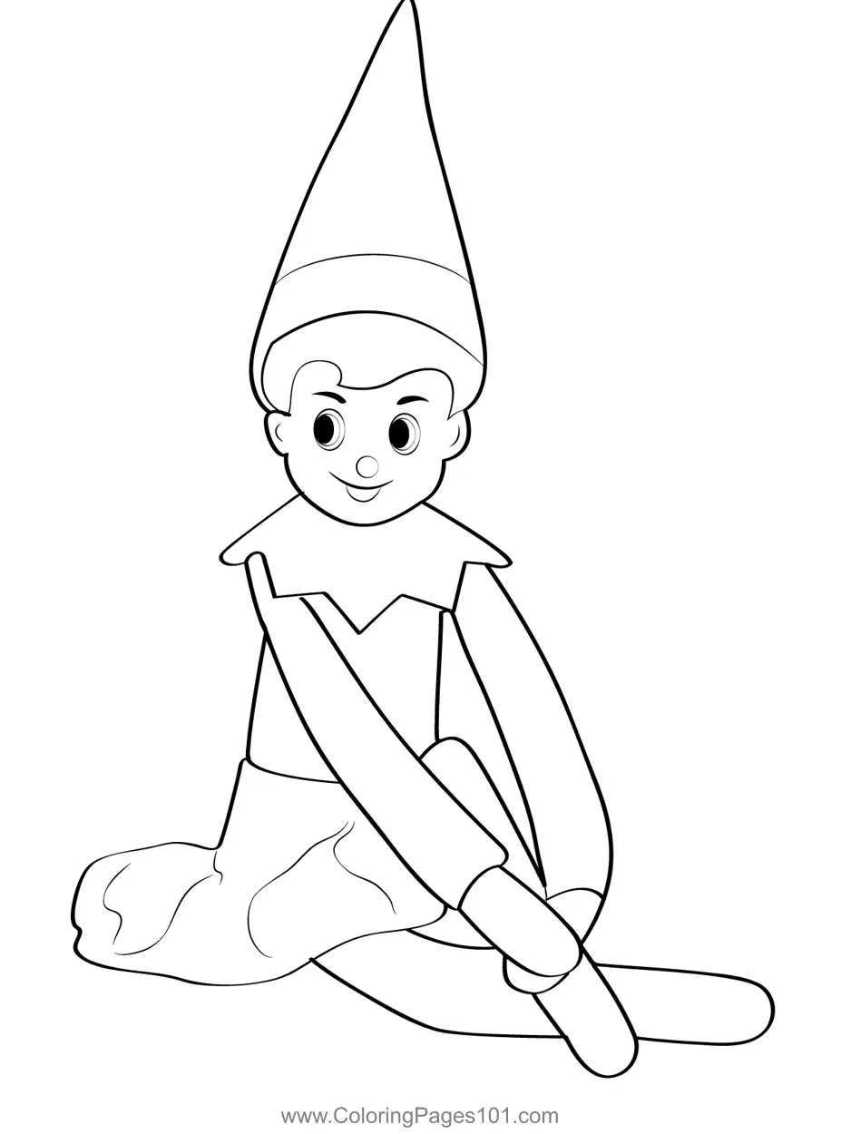 Elf 4 Coloring Page for Kids - Free Elfs Printable Coloring Pages ...