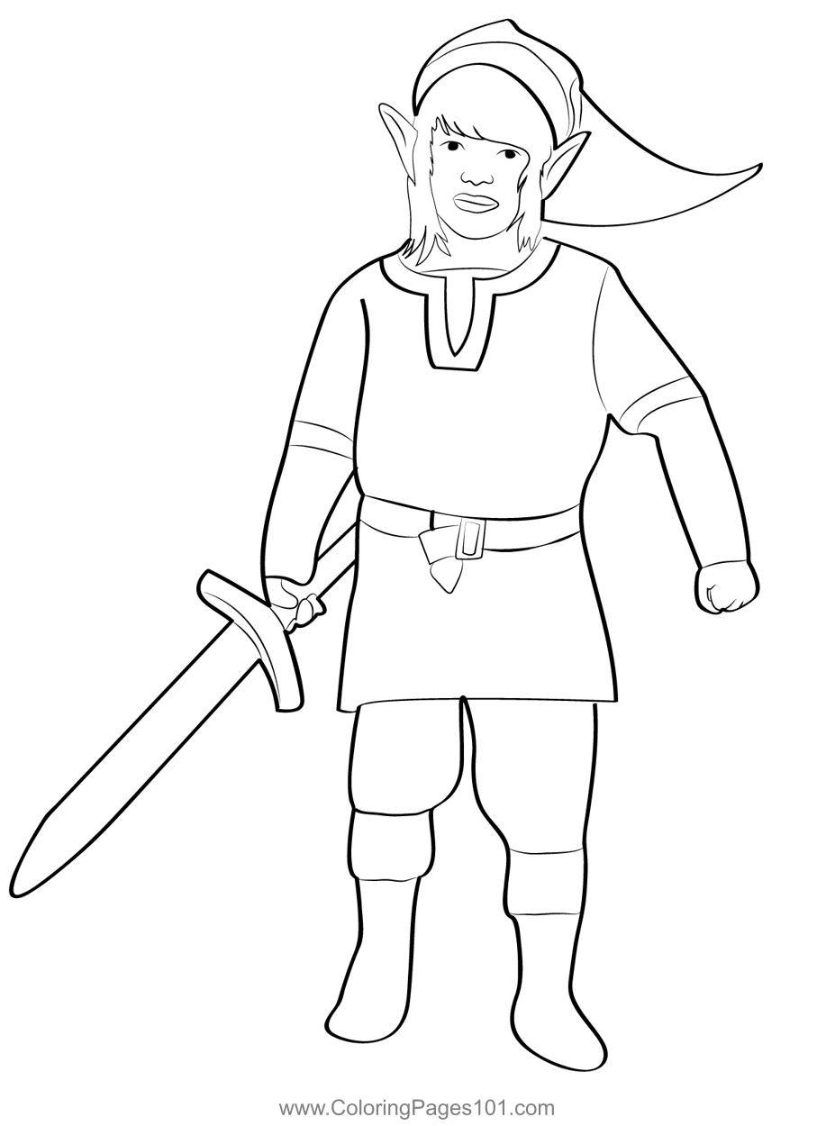 Elf 5 Coloring Page for Kids - Free Elfs Printable Coloring Pages
