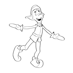 Elf 6 Free Coloring Page for Kids