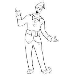Elf 9 Free Coloring Page for Kids