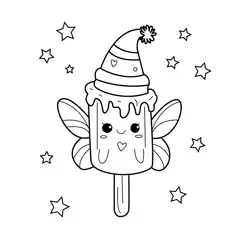 Enchanting Fairy Popsicle Delight Free Coloring Page for Kids