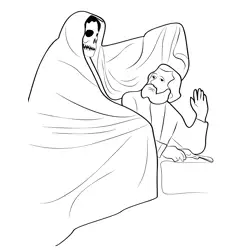 Ghost 10 Free Coloring Page for Kids