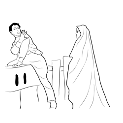 Ghost 12 Free Coloring Page for Kids