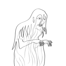Ghost 5 Free Coloring Page for Kids