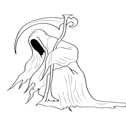 Grim Reaper 2 Free Coloring Page for Kids