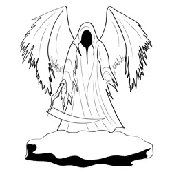 Grim Reaper 3 Free Coloring Page for Kids