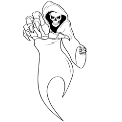 Grim Reaper 5 Free Coloring Page for Kids