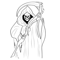 Grim Reaper 6 Free Coloring Page for Kids