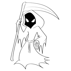 Grim Reaper 7 Free Coloring Page for Kids
