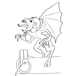 Jersey Devil 1 Free Coloring Page for Kids