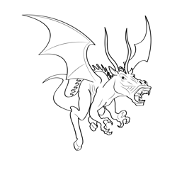 Jersey Devil 11 Free Coloring Page for Kids