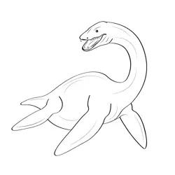Loch Ness Monster 11 Free Coloring Page for Kids