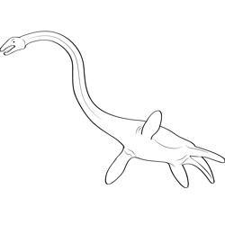 Loch Ness Monster 12 Free Coloring Page for Kids