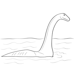Loch Ness Monster 13 Free Coloring Page for Kids