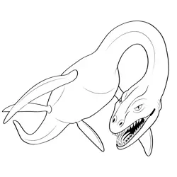 Loch Ness Monster 4 Free Coloring Page for Kids
