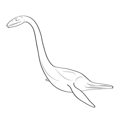 Loch Ness Monster 9 Free Coloring Page for Kids