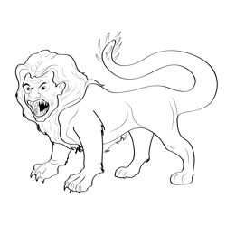 Manticora 4 Free Coloring Page for Kids