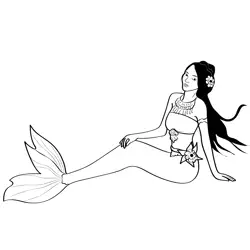 Mermaid 10 Free Coloring Page for Kids