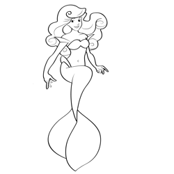 Mermaid 11 Free Coloring Page for Kids
