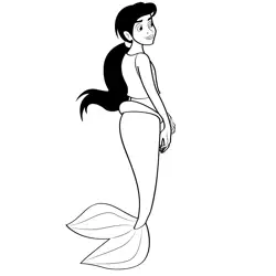 Mermaid 2 Free Coloring Page for Kids