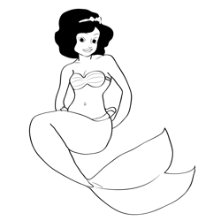 Mermaid 3 Free Coloring Page for Kids